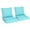 Aruba Blue, variant on Aoodor 24" x 24" Patio Deep Seat Cushion Set, Water Resistant & Fade Resistant Outdoor Furniture Cushions with Adjustable Straps for Patio, Deck, Garden, Set of 2