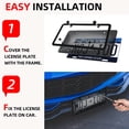 thumbnail image 2 of HSHDLDF 2 Pack Car Smoked License Plate Covers Frame Shield Combo Unbreakable License Plate Tinted Cover Novelty Fits All Standard US Plates,Bubble Design License Plate Holder with Screws & Caps(Bla, 2 of 6