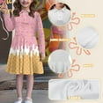 thumbnail image 6 of DISNIMO Ice Cream Dress Girls Skater Dress Long Sleeve Dresses for Girls 4-5 Dresses for Girls Swing Dress Kids Casual Midi Dress Girls Fall Twirly Dress Girls Children Dress with Collar for Girls, 6 of 7