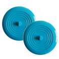thumbnail image 2 of Ludlz 2Pcs Floor Drain Cover Non-deformable Good Sealing Flexible Anti-clogging Silicone Round Hair Catcher Sink Drain Stopper Kitchen Supply, 2 of 8