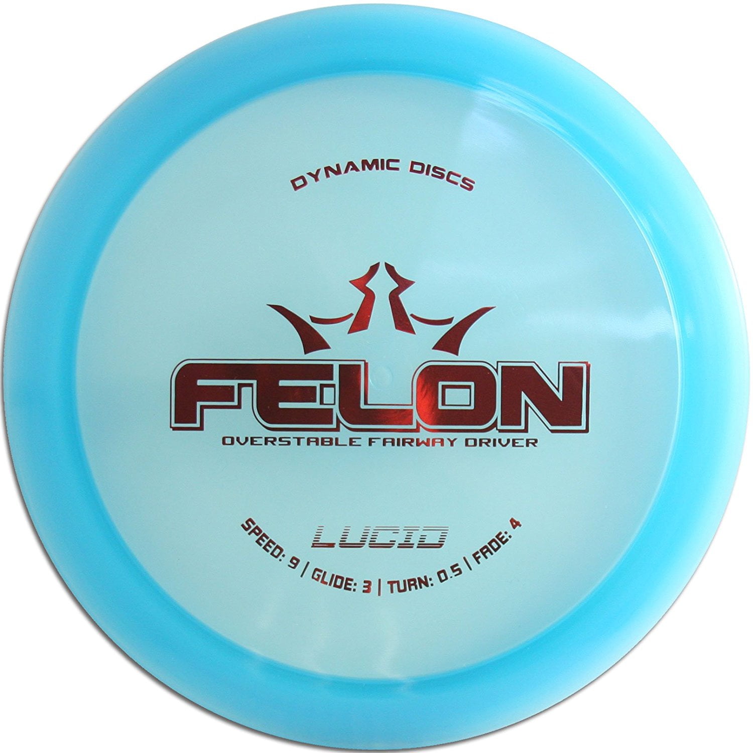 Lucid Felon Disc Golf Fairway Driver 170176g, Speed 9 Glide 3 Turn
