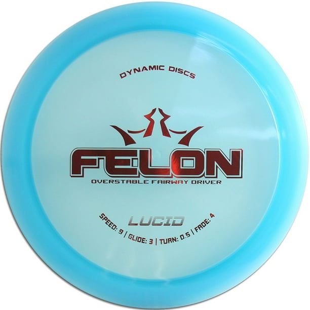 Lucid Felon Disc Golf Fairway Driver 170176g, Speed 9 Glide 3 Turn