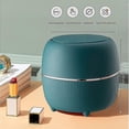 thumbnail image 3 of Mini cubo de basura de escritorio, cubo de basura redondo tipo prensa con tapa, basura pequeña de plástico verde Rojo Verde Cocina, Decoración y Otros, 3 of 5