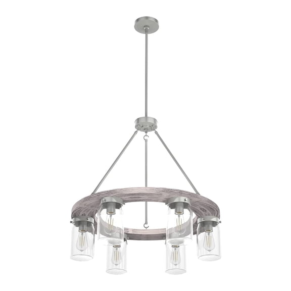 Open Box Hunter Fan Company Devon Park 6 Bulb Chandelier Indoor Light Fixture