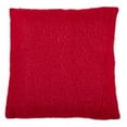 thumbnail image 3 of Fennco Styles Solid Faux Mohair Decorative Throw Pillow 22" W x 22" L - Red Soft Cushion for Home, Couch, Living Room, Bedroom and Office Décor, 3 of 4