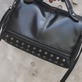 thumbnail image 4 of unbranded De Hombro Rivet En PU Negro Con Para Almacenaje En Varias Ocasiones, 4 of 8