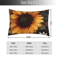 thumbnail image 2 of Salouo Sunflower Floral Butterfly Pattern Pillow Cases,1PC Pillow Covers with Envelope Closure Decorative Pillow Case for Bed Couch,Pillows Not Included-14"x20", 2 of 6