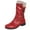 Red, variant on Women's Extra Wide Calf Knee High Boots ,Wide Width Slouchy Knee-High Boots Low Stacked Heel Winter Fall Plus Size Boots Red 9.5(43)