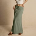 thumbnail image 2 of Summer Vacation Women's Summer Maxi Skirt Drawstring Low Waist A Line Casual Skirts Bodycon Long Skirt Beach Women's clothing, 2 of 9