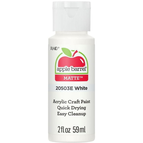 Apple Barrel Colors Matte Acrylic Craft Paint, 2 fl. oz., White