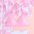 thumbnail image 5 of TOWED22 Girls 3 Piece Bathing Suit Quick Dry Swimsuit Tankini Set with Cover Up Swimwear Pink,11-12 Y, 5 of 7