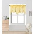 thumbnail image 2 of 1Pc Wave Yellow color waterfall valance with tassels faux silk rod pocket semi sheer ascot dressing window 55" wide X 18" long for kitchen décor, 2 of 5