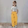 thumbnail image 2 of Girl Sweatpants Drawstring Pants Girls Solid Pants Youth Sweatpants Clean Girl Clothes 11-12 Years Girls Fashion, 2 of 5