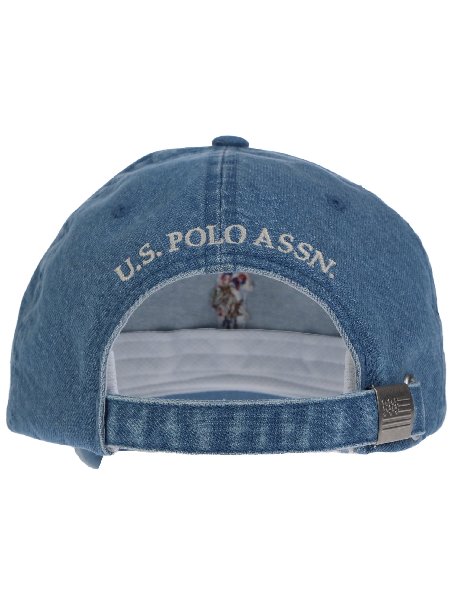 U.S. Polo Assn. Double Horseman Embroidered Dad Hat, Medium Blue, One Size