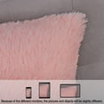 thumbnail image 2 of 2Pcs Soft Fuzzy Faux Fur Cushion Covers, Shaggy Plush Faux Fur Decorative, Fluffy Soft Fuzzy Square Cushion Cover Pillow Case for Bed Couch,Car Seat, Chair, Cafe Pink 18x18 inch, 2 of 7