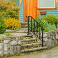 thumbnail image 7 of Tcbosik Hand Rails for Outdoor Steps, 3-Step Galvanized Iron Stair Handrail for Porch, Deck, Backyard, Easy Assembly, Matte Black, 7 of 7