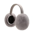 thumbnail image 1 of Orejeras peludas, cómodas, térmicas, súper suaves, plegables, para el invierno Gris, 1 of 8