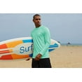 thumbnail image 3 of Tyhengta Men's Long Sleeve Swim Shirts Rashguard UPF 50+ UV Sun Protection Shirt Athletic Workout Running Hiking T-Shirt Swimwear Mint Green L, 3 of 7