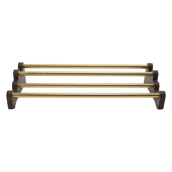 Xirurus Elegant Teacup Draining Rack – Wood Base with Stainless Steel Pole, Desktop Storage for Ceramic Cups & Bowls