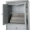 thumbnail image 6 of Michael Amini Melrose Plaza Wood & Glass Swivel Lingerie Chest in Dove Gray, 6 of 10