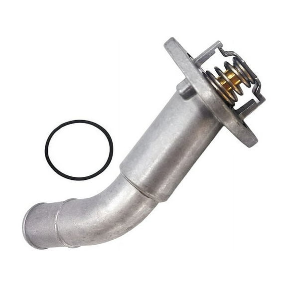 Engine Coolant Thermostat Housing Assembly - Compatible with 2002 - 2006 Chevy Trailblazer EXT 4.2L 6-Cylinder 2003 2004 2005