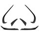 thumbnail image 1 of 6PCS Car Front Bumper Side Splitter Spoiler Canards Air Knife for a Class W176 A180 A200 A220 A45 20, 1 of 5