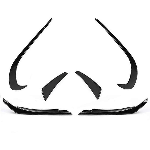 6PCS Car Front Bumper Side Splitter Spoiler Canards Air Knife for a Class W176 A180 A200 A220 A45 20