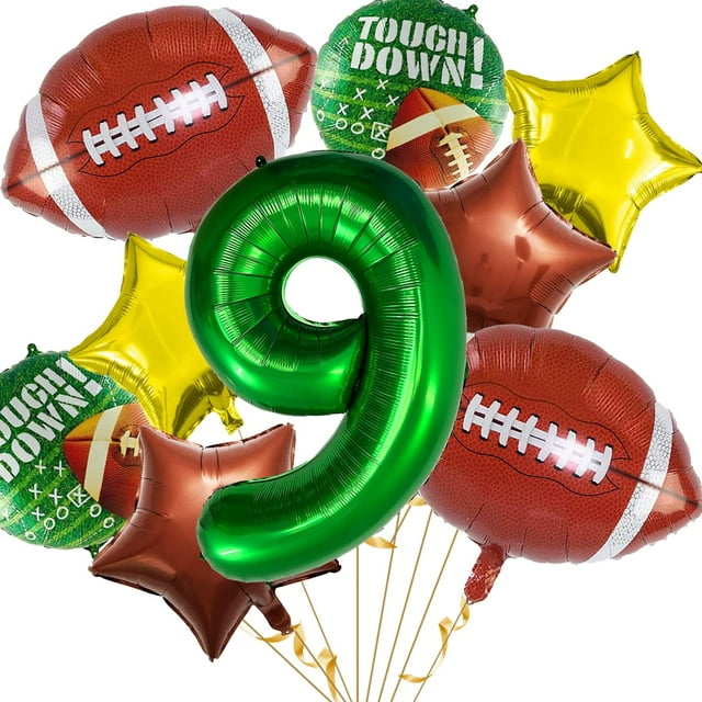 Set de decoración para fiestas de cumpleaños con temática de fútbol con globos