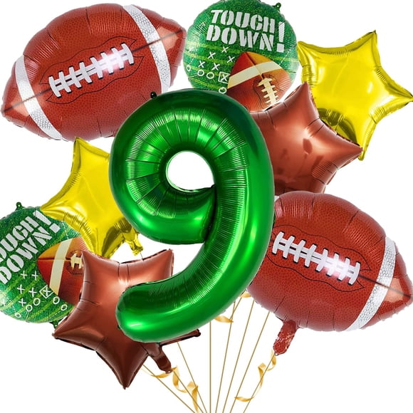 Set de decoración para fiestas de cumpleaños con temática de fútbol con globos