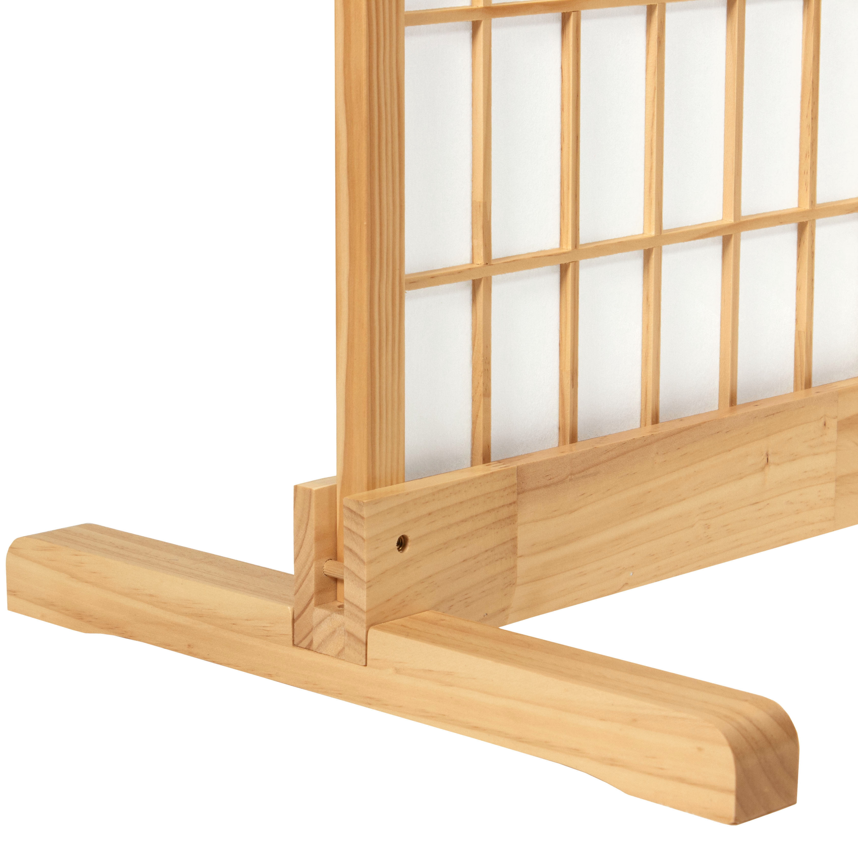 Room Divider Stand Natural 4 Panel