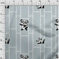 thumbnail image 3 of oneOone Viscose Chiffon Baby Blue Fabric Panda Animal Sewing Material Print Fabric By The Yard 42 Inch Wide, 3 of 4