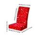 thumbnail image 3 of Funda para sillas de comedor navideño protector de poliéster elástico y lavable rojo | Banda elástica antideslizante | Funda decorativa para fiestas de cocina de restaurante navideño | 1 Pack, 3 of 7
