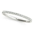 thumbnail image 1 of Bague de Mariage en Or Blanc 14k Style Serti Pavé avec Diamants Ronds (1/8 cttw) Taille 9, 1 of 2