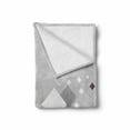 thumbnail image 2 of Abstract Soft Flannel Fleece Throw Blanket, Geometric Composition Different Colored Squares Striped Dotted Rhombus, Cozy Plush for Indoor and Outdoor Use, 70" x 90", Purple White Grey, by Ambesonne, 2 of 6