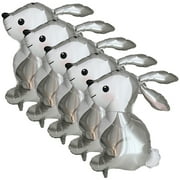 5 Pcs Bunny Balloon Neon Balloons Jumbo Ornaments Baby Child Grey