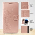 thumbnail image 2 of Dteck for Samsung Galaxy A52 Wallet Case,Women Flio Folio Cover with Butterfly Embossed PU Leather Kickstand Credit Card Holder Case with Wrist Strap for Samsung Galaxy A52,Rosegold, 2 of 7