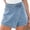 Blue, variant on Women High Waisted Wrap Denim Shorts Casual Y2k Denim Cargo Jeasn Skort Cross Over Waist Asymmetrical Mini Shorts Casual Summer Jean Shorts Trendy Denim Clothes Black L