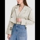 thumbnail image 5 of Chaqueta Corta de Ciclismo para Mujer, Gabardina Informal Cruzada con Cinturón Gris L, 5 of 9