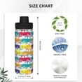thumbnail image 3 of Goofa Colorful Car Print 18oz Sports Insulated Kettle With Straw Water Bottle Sports Water Bottle For Running Hiking Cycling Climbing Mans Womans, 3 of 7