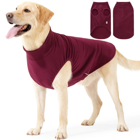 Dog Sweater Fleece Vest - Soft Fleece Vest Warm Pet Cold Weather Jacket Stretchy Vest Jumpsuit Apparel Outfit Clothes for Small Medium Large Dogs Walking Sleep