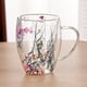 thumbnail image 4 of Fiudx Vaso de Vidrio de Doble Capa, con Aislamiento de Borosilicato, Diseño de Flores Secas de Colores y Purpurina, Apto para Bebidas Frías y Calientes, Ideal para Amantes Del Café y El Té, Elegante, 4 of 5