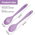 thumbnail image 2 of Mixing Spoons, Silicone Slotted Spoon, Silicone Spoons for Cooking, Serving Spoons for Mixing, Serving, Draining, Stirring, Dishwasher Safe, Heat-Resistant, Non Stick, 2 of 7