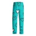 thumbnail image 5 of MLQIDK Women's Valentine's Day Pajama Bottoms Comfy Lounge Pants Couple Pajamas Heart Print Valentines Day Baggy Pajama Pants Baggy Plaid Drawstring Sleepwear, 5 of 6