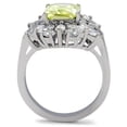 thumbnail image 4 of Luxe Jewelry Designs Women's Stainless Steel Engagement Ring with Apple Green CZ Stone - Size 10, 4 of 4