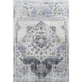thumbnail image 2 of 6x9 Area Carpet, Cream And Blue Medallion, Non-shedding, Stain , Fits Home Office Living Room Bedroom Dining Rug In Cream/blue Enhances Room, Bedroom, Dining,, 2 of 2