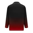 thumbnail image 5 of Men's Gradient Pajama Set 2-Piece - Long Sleeve Button Down Loungewear | 2025 Minimalist Sleepwear Chest Pocket, 5 of 9