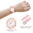 thumbnail image 3 of ColoMX Relojes decorativos relojes noctiluciente reloj de cuero correa de cuero niños reloj de cuarzo reloj de pulsera decoración, 3 of 7