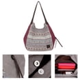 thumbnail image 1 of Bolso De Lona Sencillo De Un Solo Hombro Para Mujer, Bolso De Hombro Duradero Con Varios Compartimentos Para Viajes Escolares Inevent AP006178-02, 1 of 6