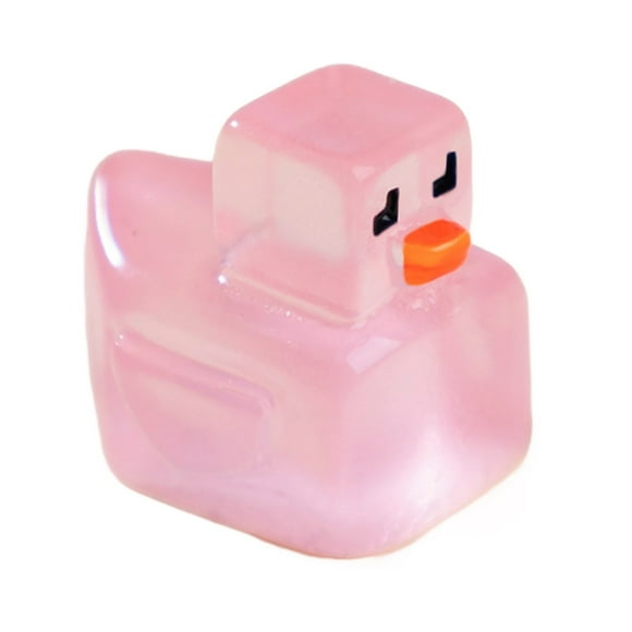 Resin Figurines Luminous Tiny Glow In The Dark Colorful Cube Shaped Miniature Animal Figure For Garden Aquarium Home Decor