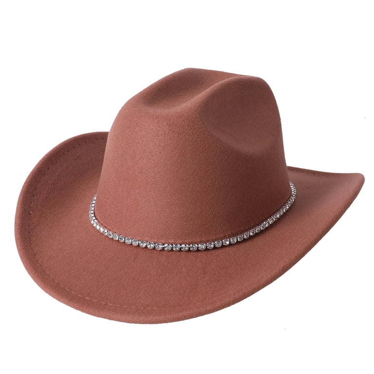 Glitter Rhinestone Cowboy Hat Adjustable Strap Size M-L Western Style Women-s-Glitter-Rhinestone-  main image 3